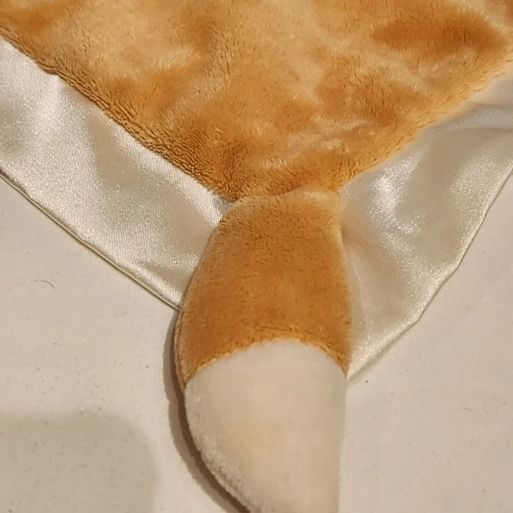 Douglas Baby Cuddle‎ Fox Lovey with Tail  Woodland Mushrooms Satin Edge Blanket